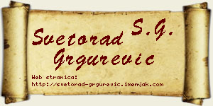 Svetorad Grgurević vizit kartica